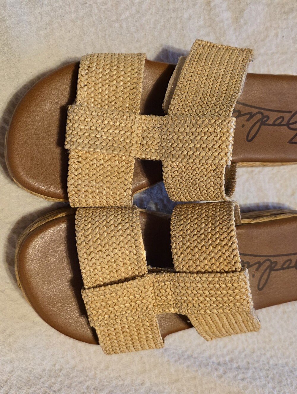 ZODIAC Women’s Woven Slide Sandals in Natural Tan